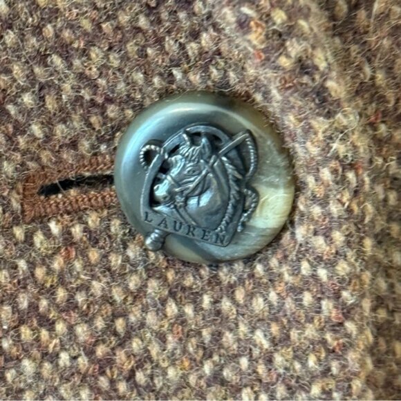 Vintage Ralph Lauren Brown Tweed Blazer - Picture 7 of 13